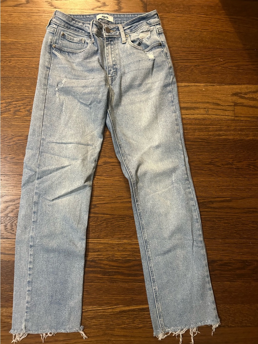 Just black denim  Light Wash womens Straight Jeans - Casual Everyday Denim